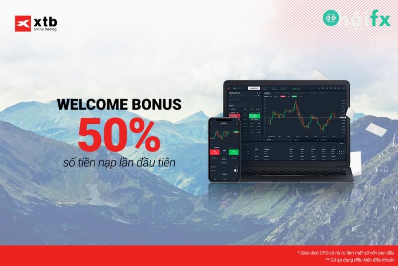 Lựa chọn sàn XTB mở tài khoản giao dịch XAUUSD