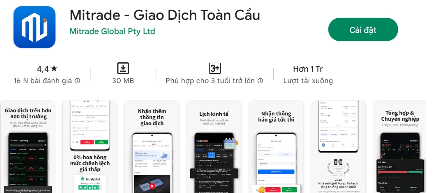 Mitrade - App Forex phổ biến hiện nay