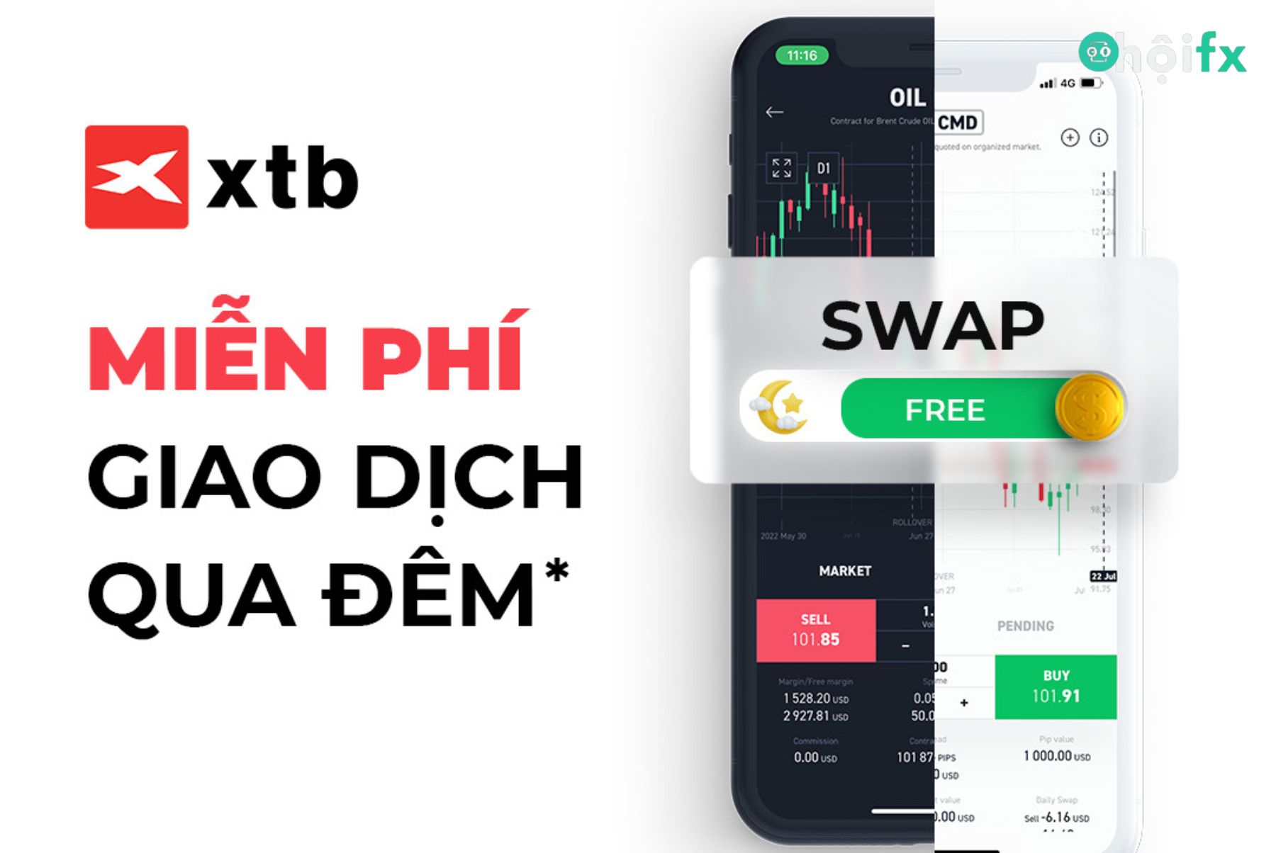 XTB miễn phí qua đêm