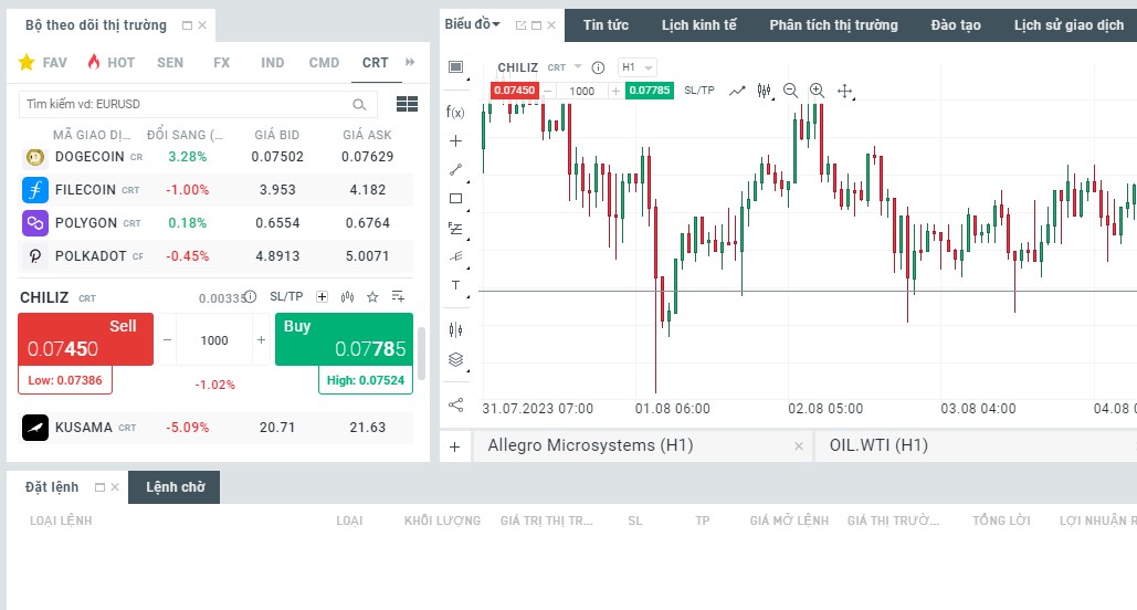 Cách thức giao dịch CHZ CFD tại sàn XTB đơn giản mà hiệu quả